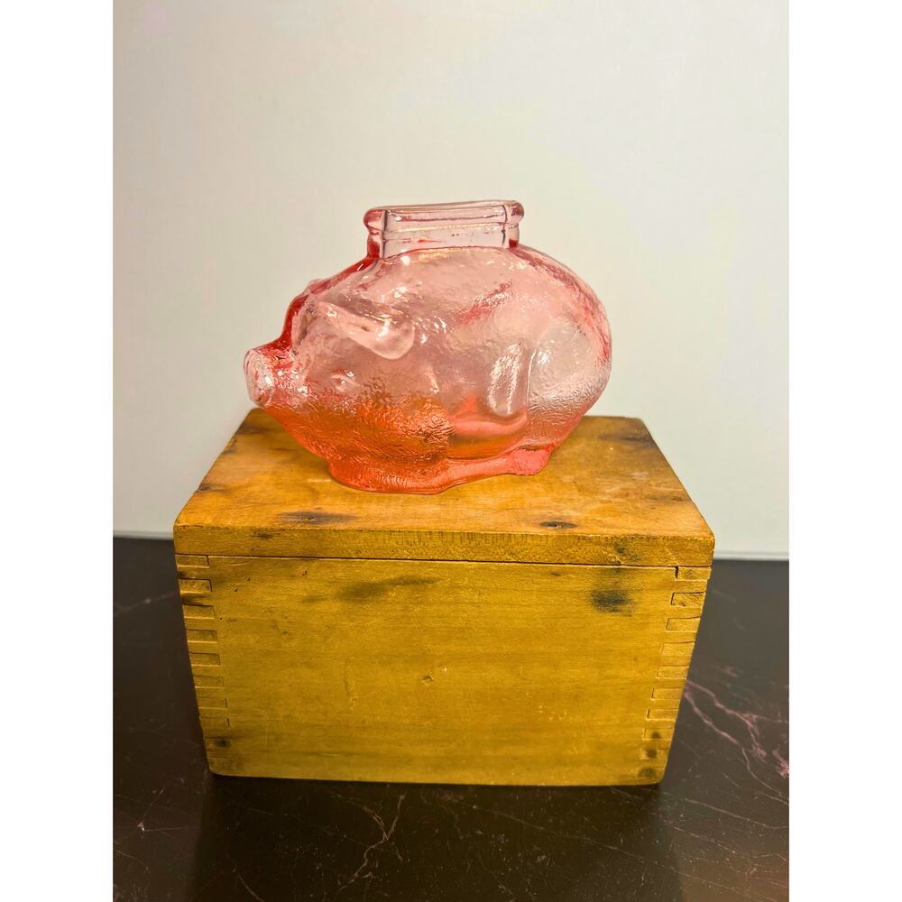 Depression Style Glass Piggy Bank